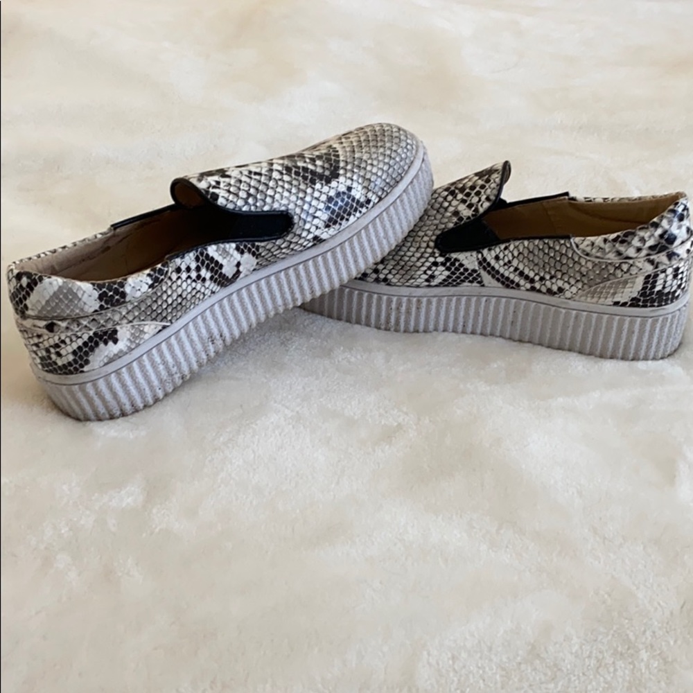 Snakeskin platform shoes